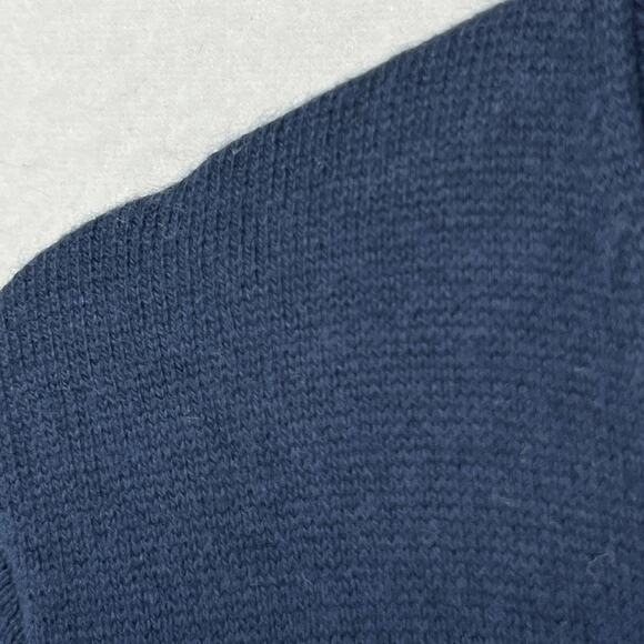 LL BEAN Sweater Womens L Cotton Cashmere Button Front Jumper Cardigan Blue - Picture 11 of 14